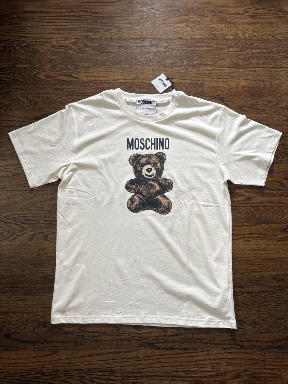 Moschino Couture ! Men’s White Teddy Graphic Tee